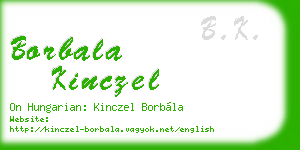 borbala kinczel business card