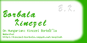 borbala kinczel business card